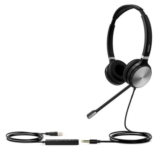 Casque téléphonique Yealink UH36 Casque filaire UC monaural, connexion USB et Jack 3.5