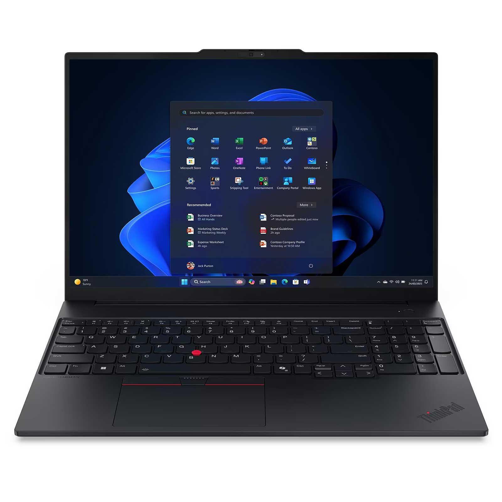 Lenovo Thinpad E16 G3 / AMD Ryzen 7 240zH / RAM 32 GB / SSD 1TB M2 / 16" WUXGA Touch /Windows 11 Pro / QWERTY